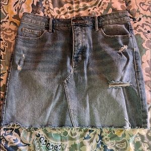 Old Navy Distressed Mini Jean Skirt